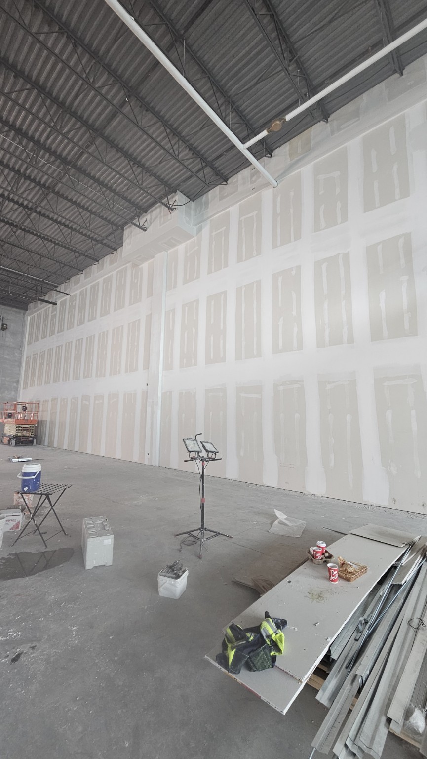 Commercial wall taping